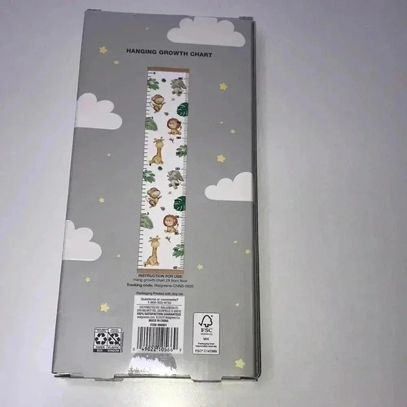 Moon and Stars Hanging Growth Chart New in Box - Picture 2 of 2